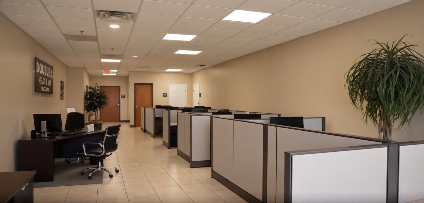 Inside the Double Le HVAC office